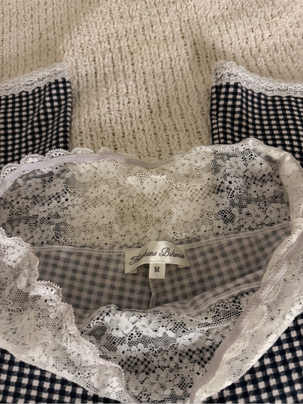 Frankie's Bikini Nikki Gingham Capri Pants - Midnight Wishes - Picture 4 of 7